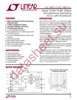 LTC1407CMSE-1 datasheet  